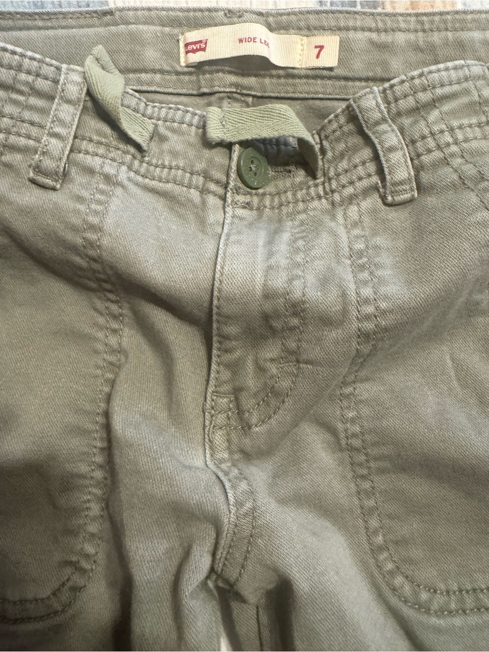 Levi's Boys Olive-Toned Cargo Pants